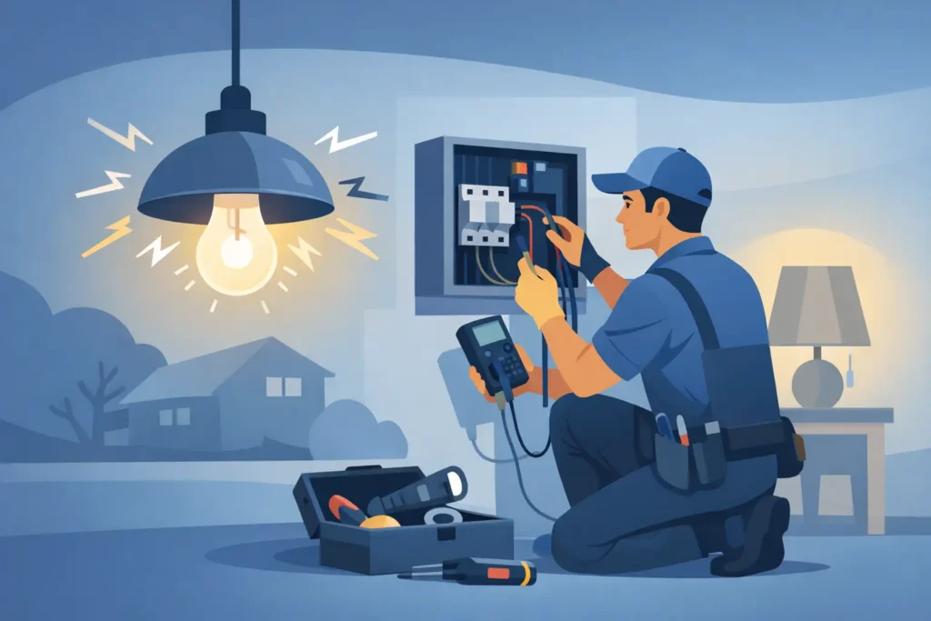 How to Troubleshoot Flickering Lights Safely