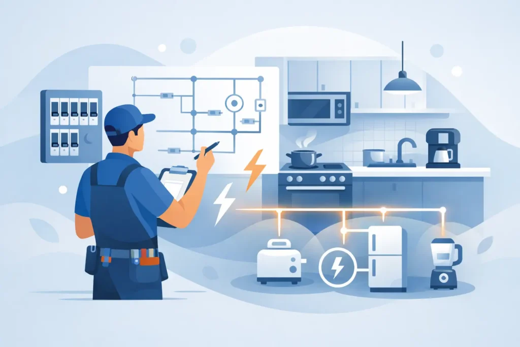 How to Plan Kitchen Circuits Without Overloads