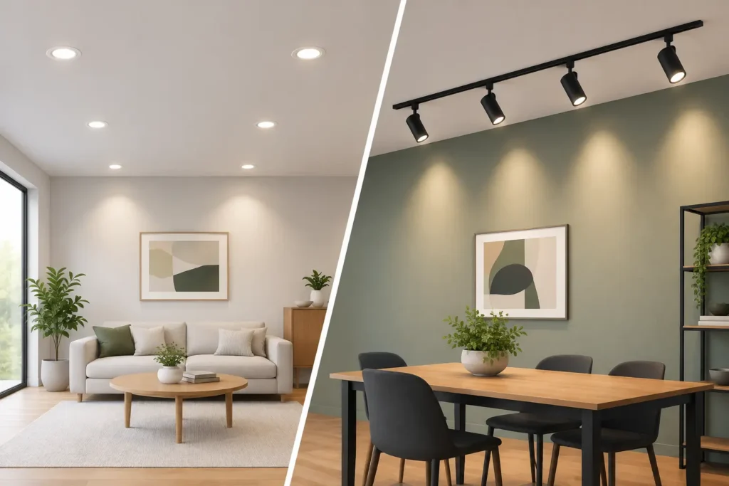 LED Recessed Versus Track Lighting Compared